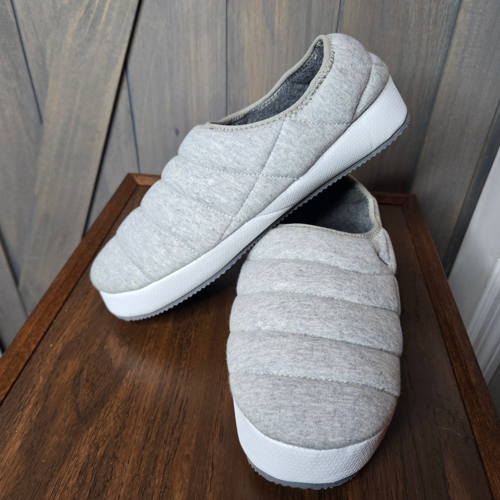 Polo Ralph Lauren Maxson Slipper Mens 12 Gray Quilted Jersey Slip On Shoes